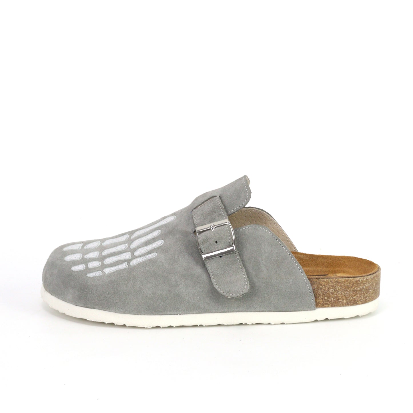 Grey/White Skeleton Clogs