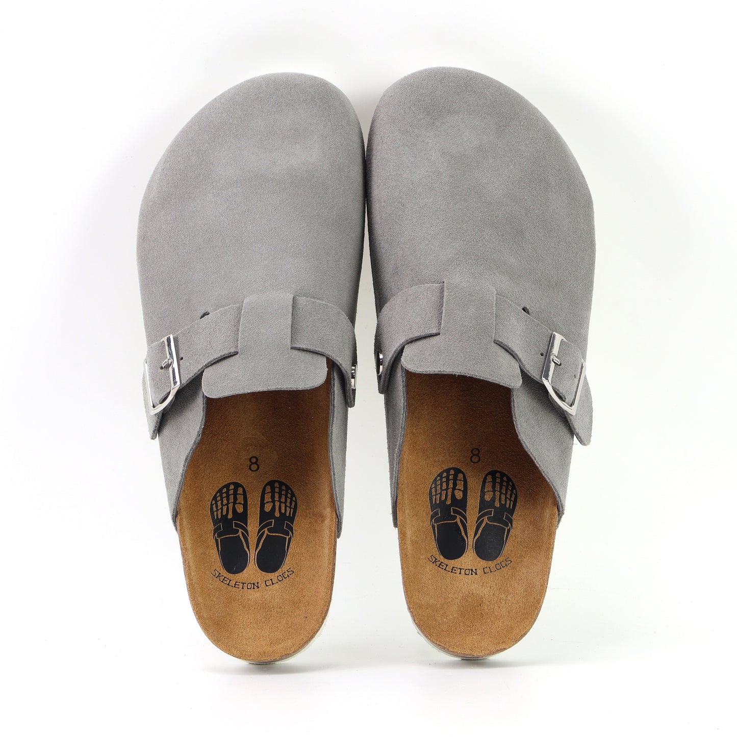 Grey/White Clogs