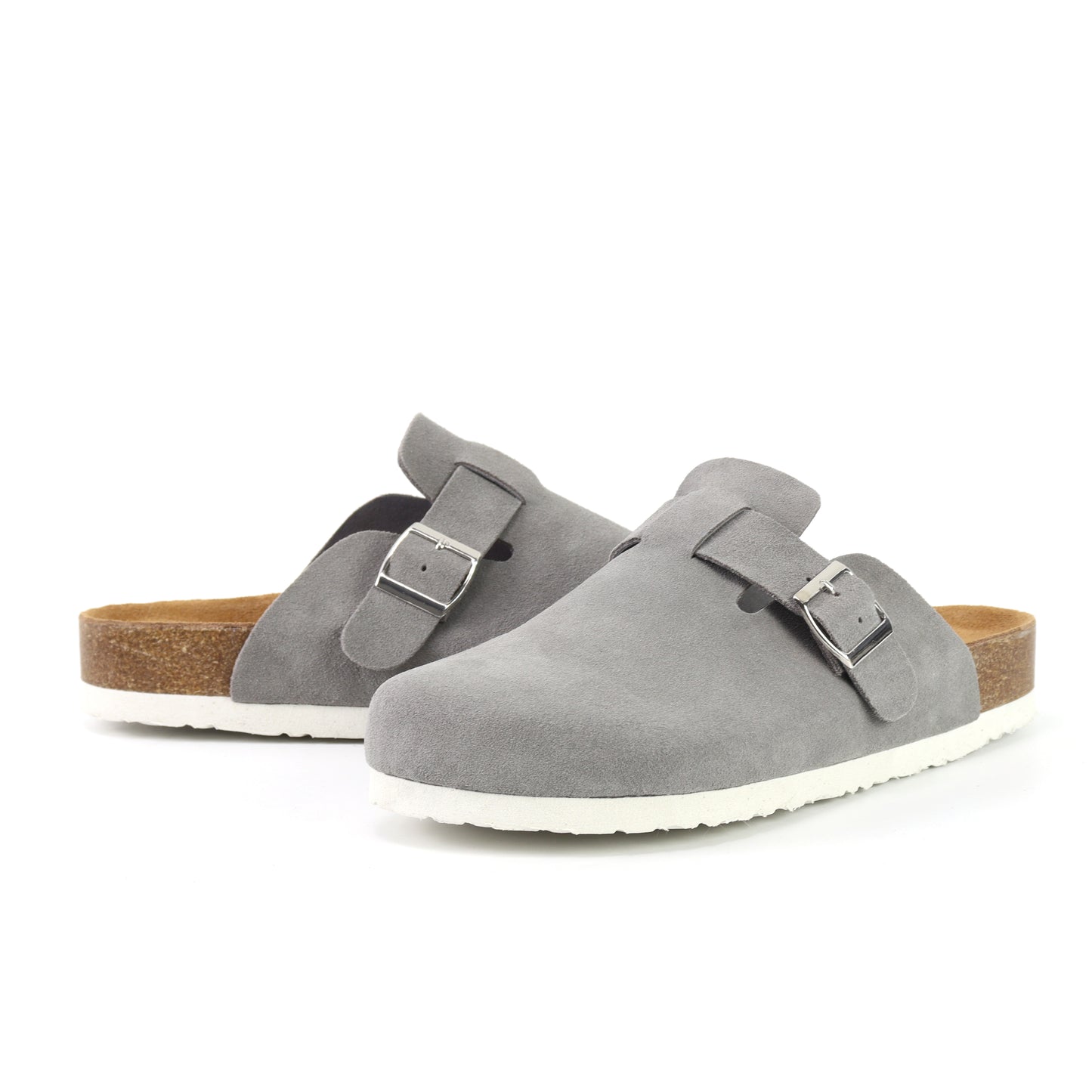 Grey/White Clogs