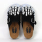 Black Flame Skeleton Clogs