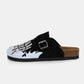 Black Flame Skeleton Clogs