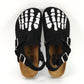 Black Strap Skeleton Clogs