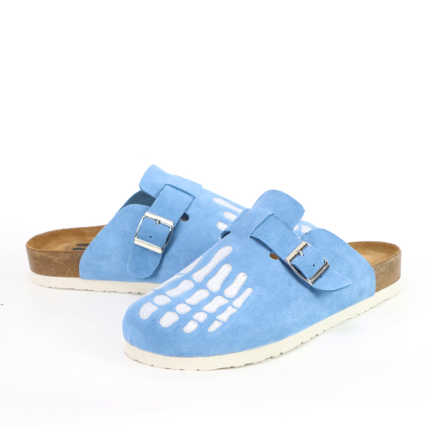 Baby Blue Skeleton Clogs