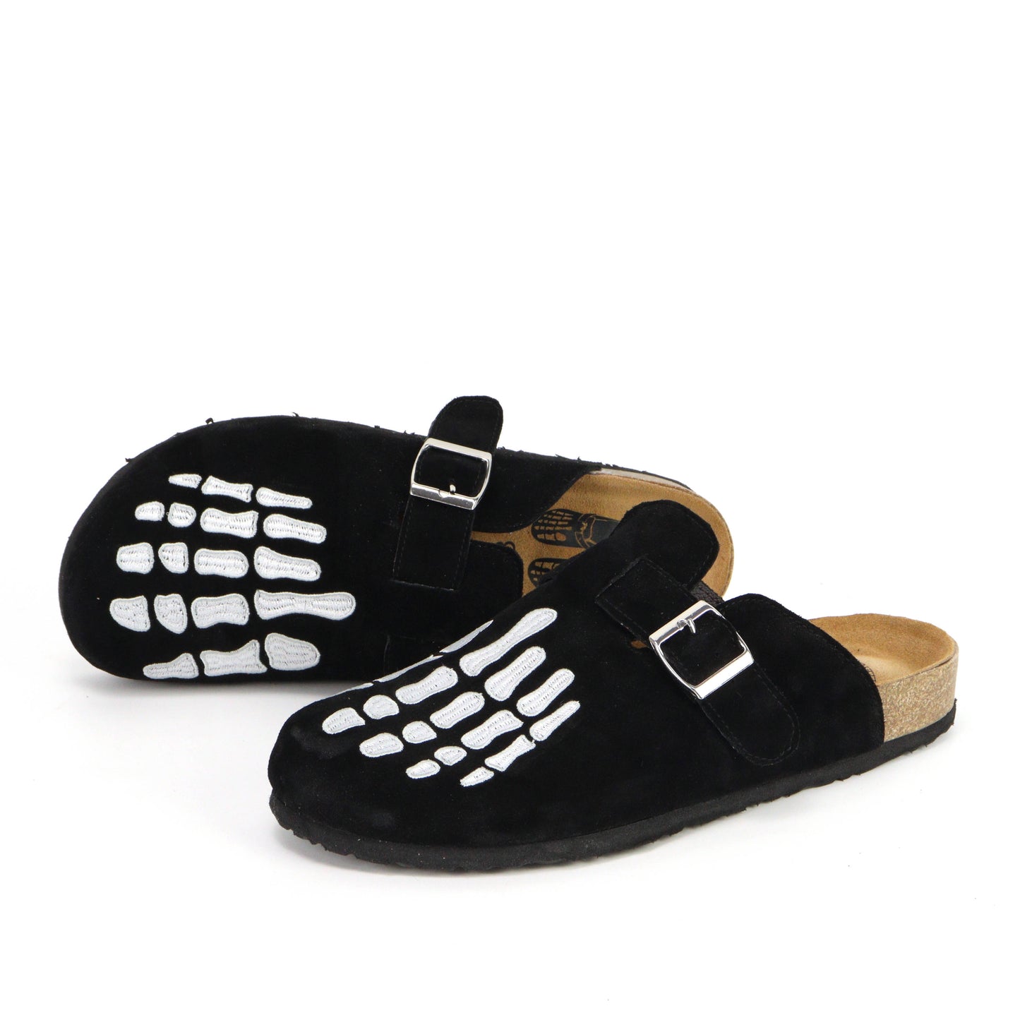 Black Skeleton Clogs